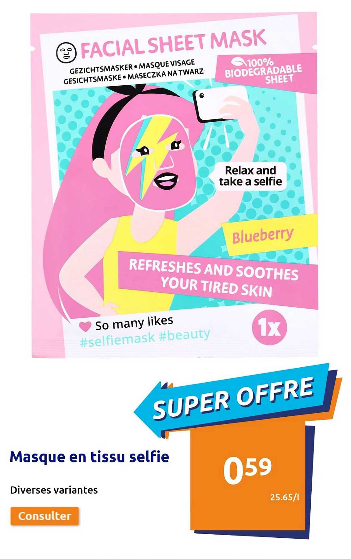 masque en tissu selfie