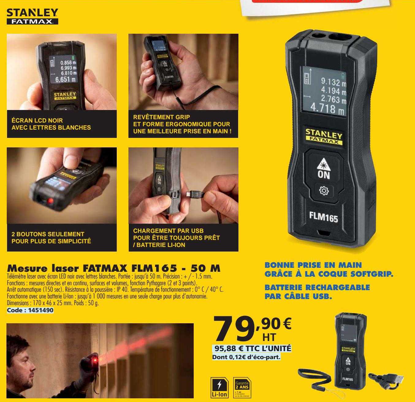 mesure laser fatmax flm 165 - 50 m