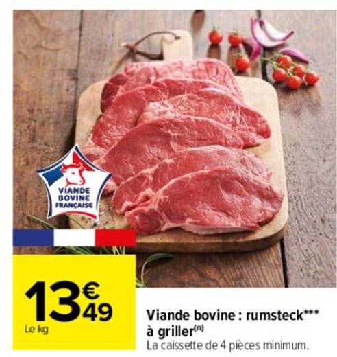 viande bovine : rumsteck***à griller