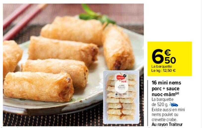 16 mini nems porc + sauce nuoc-mâm