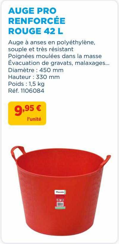 Auge Pro Renforcée Rouge 42l