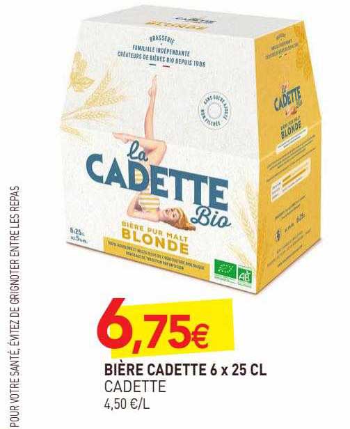 bière cadette 6 x 25 cl