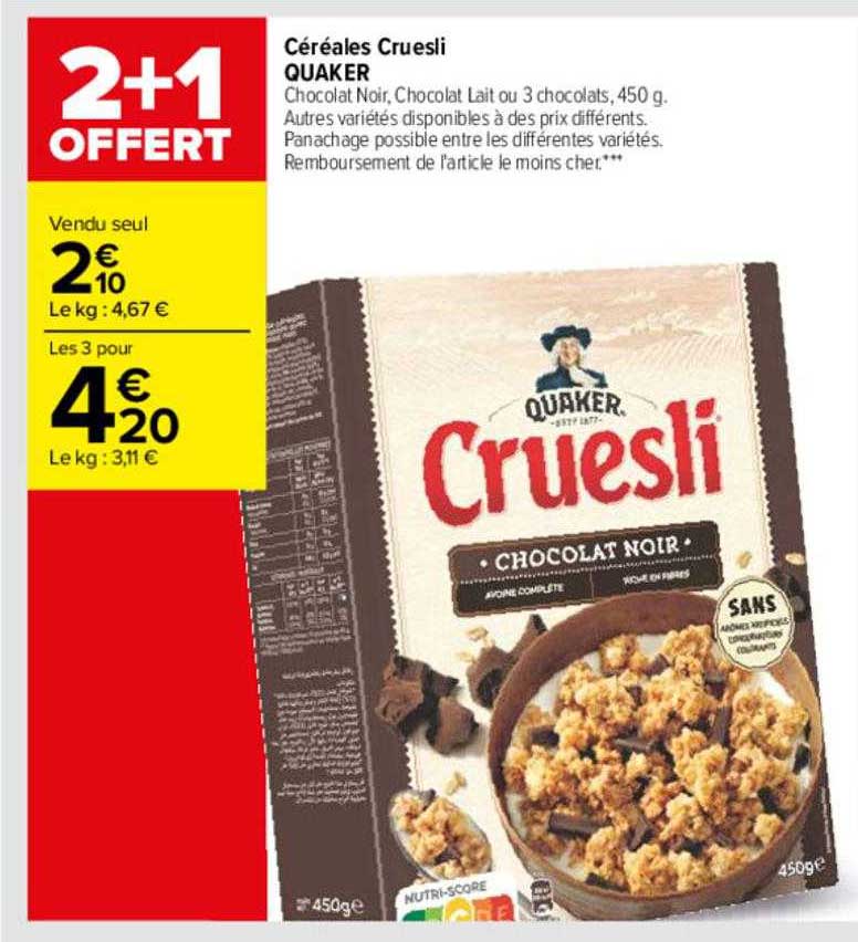 Céréales Cruesli Quaker