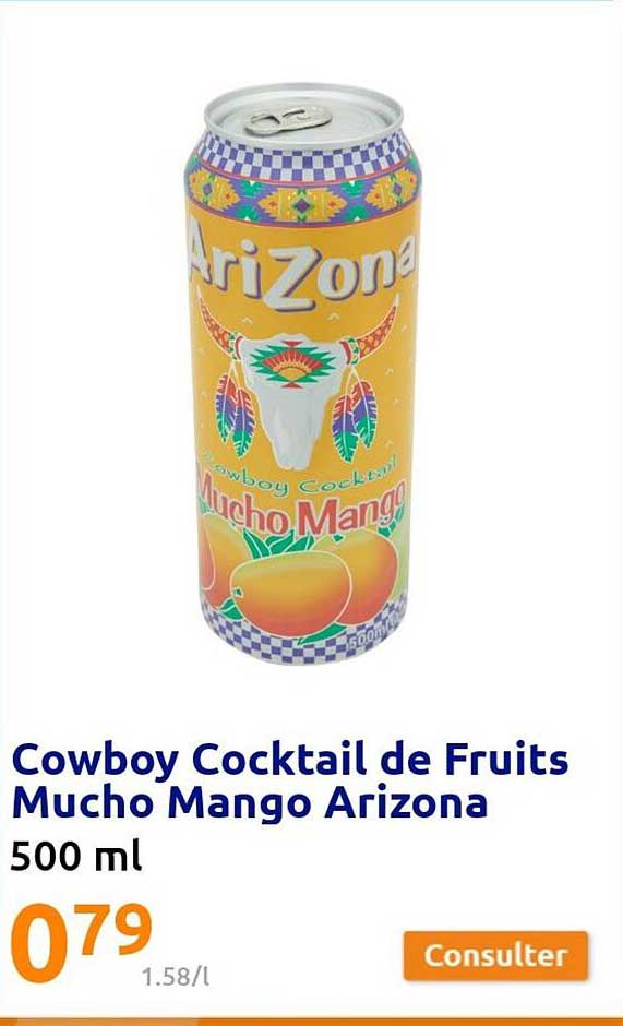cowboy cocktail de fruits mucho mango arizona