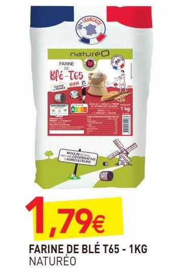 Farine De Blé T65 Naturéo - 1 Kg
