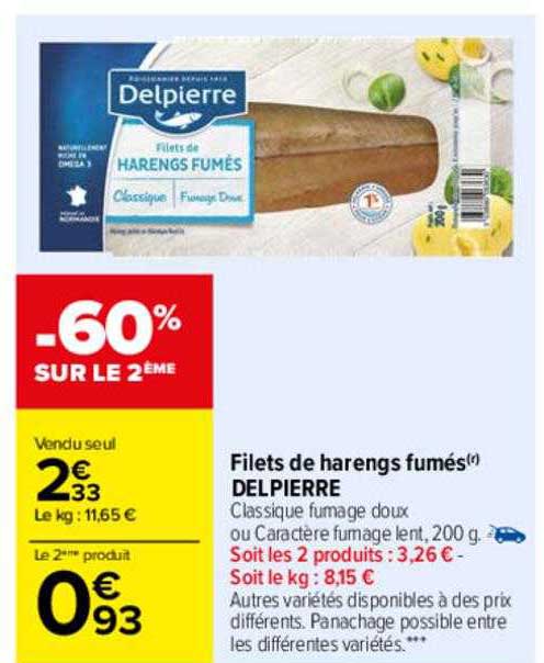 Filets De Harengs Fumés Delpierre