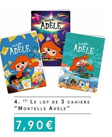 le lot de 3 cahiers "mortelle adèle"