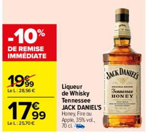 liqueur de whisky tennessee jack daniel's