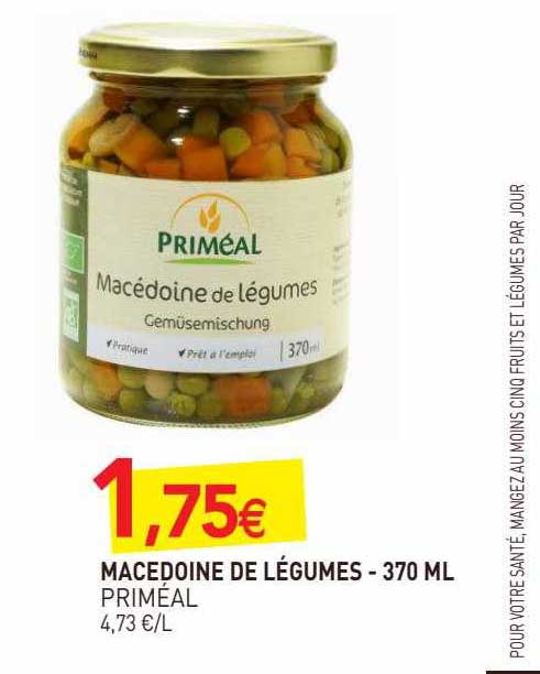 Macédoine De Légumes Priméal - 370 Ml