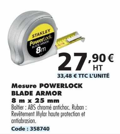 mesure powerlock blade armor 8 m x 25 mm