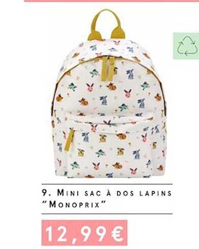 Min Sac à Dos Lapins "monoprix"