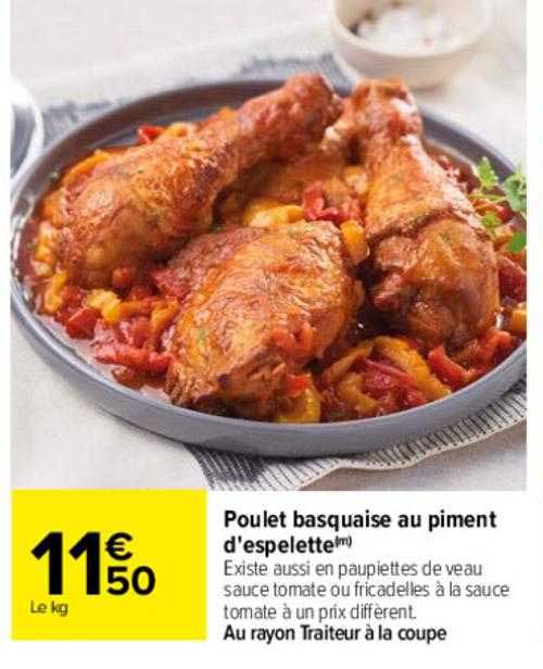 Poulet Basquaise Au Piment D'espelette