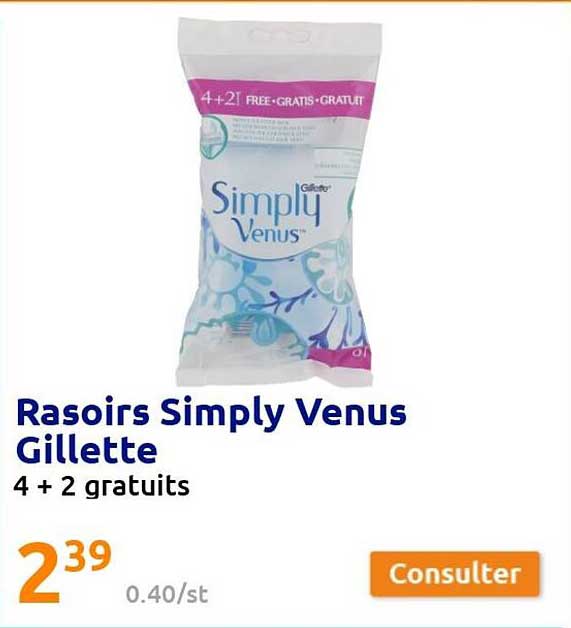 rasoirs simply venus gillette