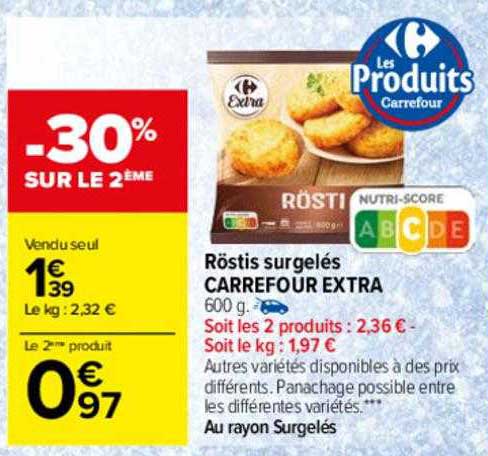 Röstis Surgelés Carrefour Extra