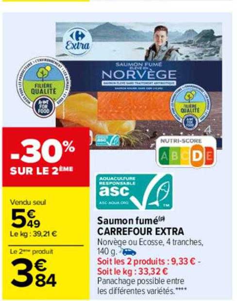 Saumon Fumé Carrefour Extra