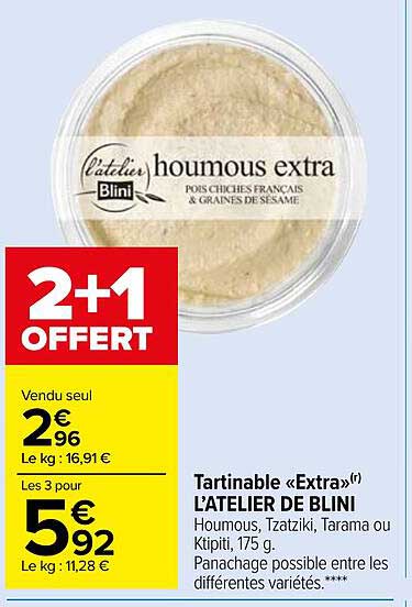 tartinable «extra» l'atelier de blini