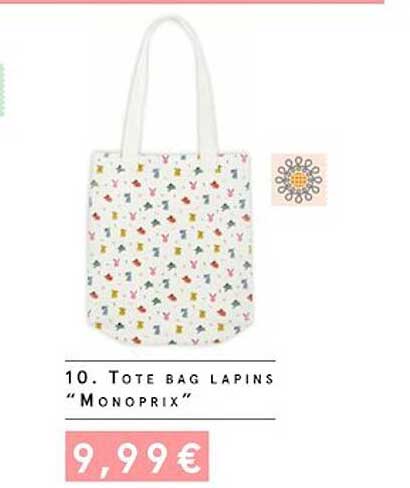 tote bag lapins "monoprix"