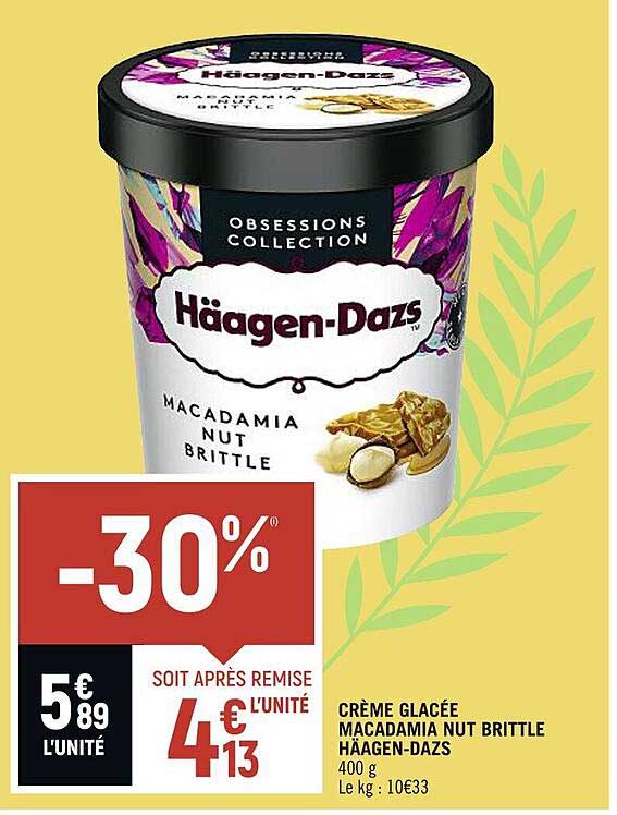 crème glacée macadamia nut brittle häagen-dazs