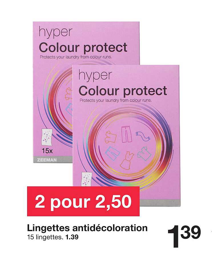 lingettes antidécoloration hyper