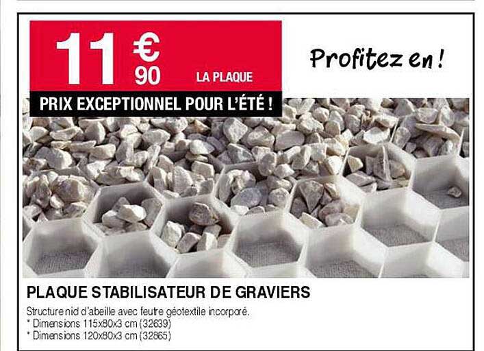 plaque stabilisateur de graviers