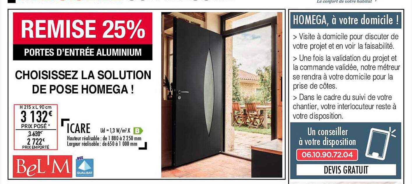 portes d'entrée aluminium