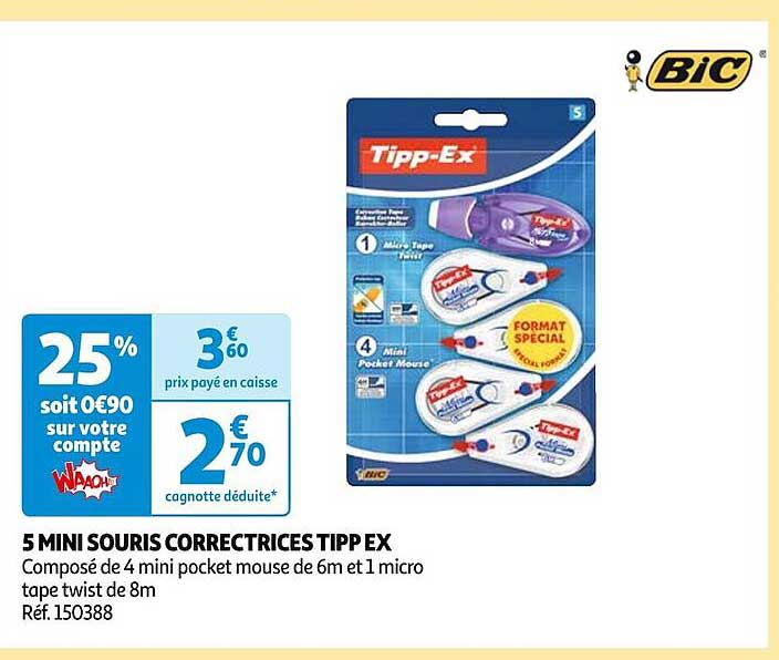 5 mini souris correctrices tipp ex