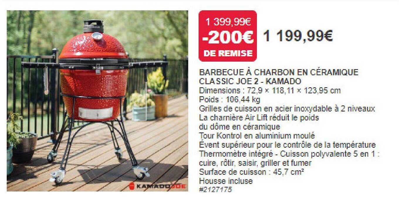 Barbecue à Charbon En Céramique Classic Joe 2 -kamado