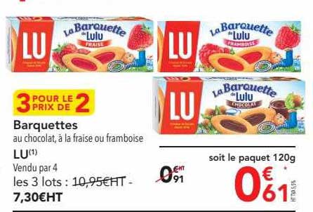 Barquettes Lu