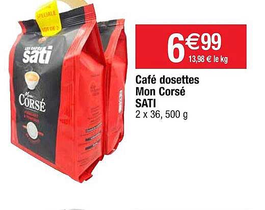 café dosettes mon corsé sati