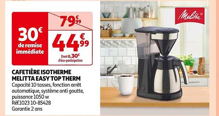 cafetière isotherme melitta easy top therm