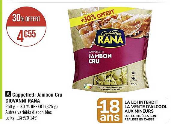 cappelletti jambon cru giovanni rana