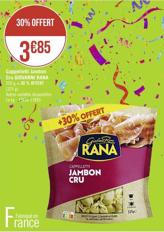 cappelletti jambon cru giovanni rana