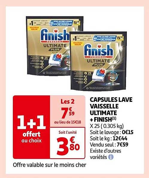 capsules lave vaisselle ultimate +finish
