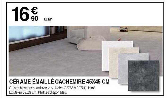 cérame émaillé cachemire 45 x 45 cm