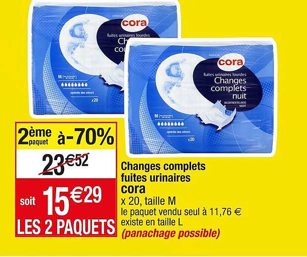 changes complets fuites urinaires cora