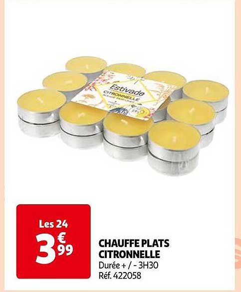 chauffe plats citronnelle