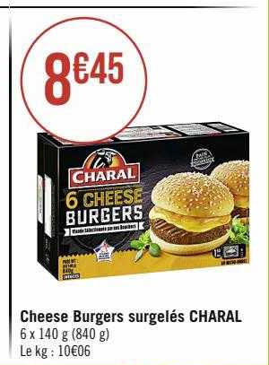 Cheese Burgers Surgelés Charal