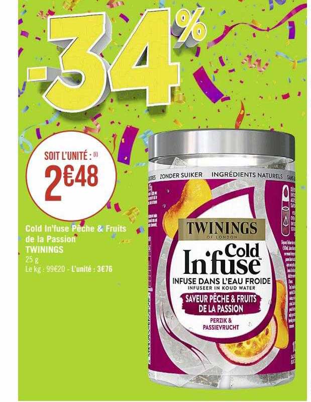 cold in'fuse pêche & fruits de la passion twinings