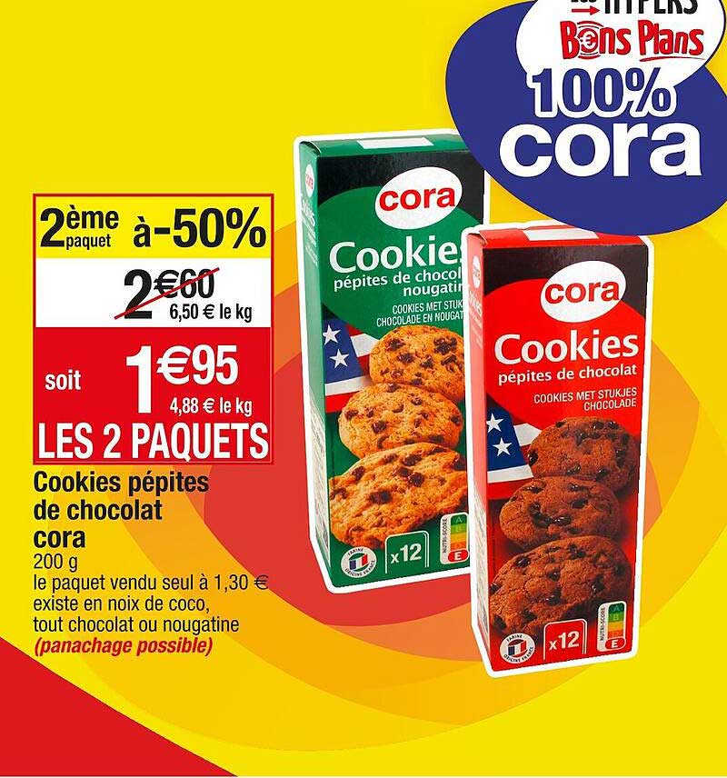 Cookies Pépites De Chocolat Cora