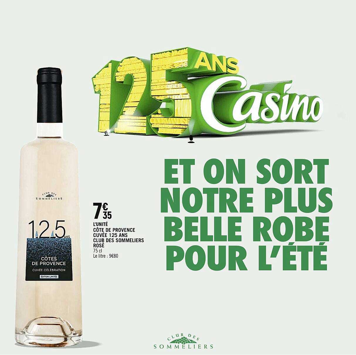 côte de provence cuvée 125 ans club des sommeliers rosé