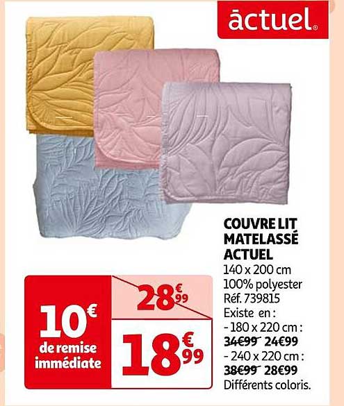couvre lit matelassé actuel