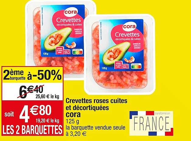 Crevettes Roses Cuites Et Décortiquées Cora