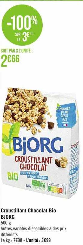 Croustillant Chocolat Bio Bjorg