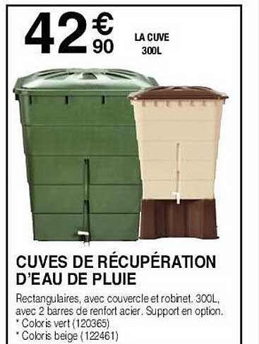 cuves de récupération d'eau de pluie