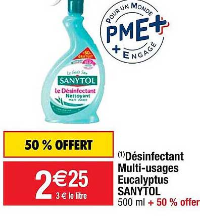 Désinfectant Multi-usages Eucalyptus Sanytol