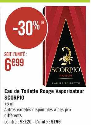Eau De Toilette Rouge Vaporisateur Scoprio