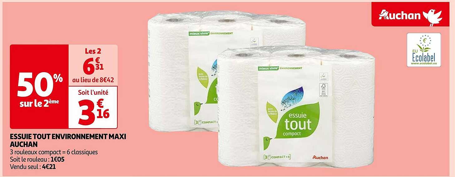 essuie tout environnement maxi auchan