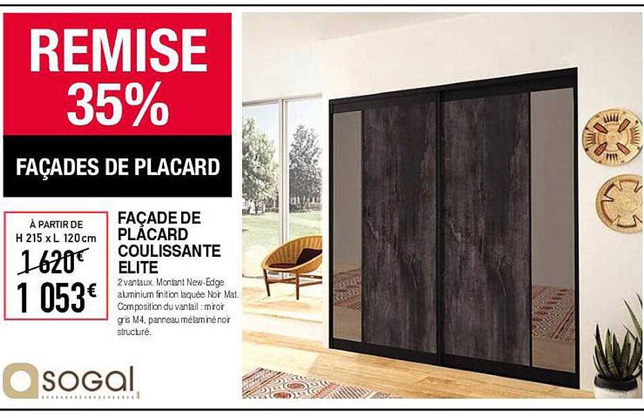 Façade De Placard Coulissante Elite
