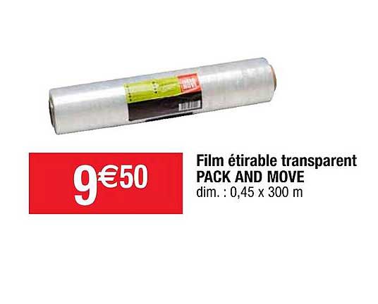 film étirable transparent pack and move