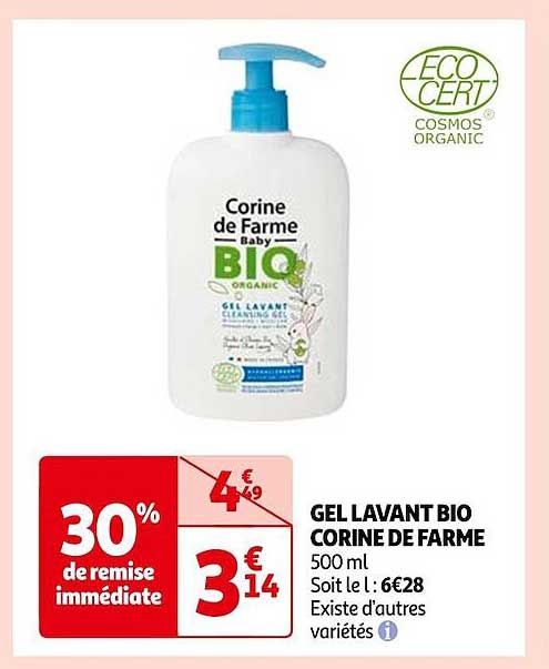 gel lavant bio corine de farme